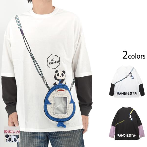 サメ型スマホショルダー風ポケット付きロングTシャツ PANDIESTA JAPAN 595750 パ...