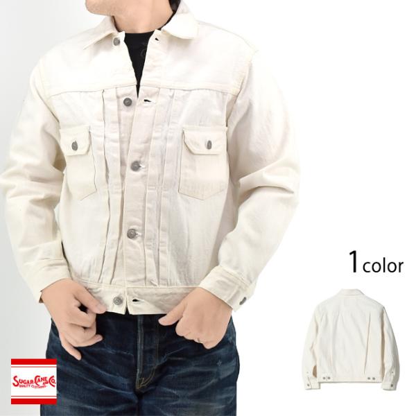 13oz. ホワイトデニムジャケット「1953 MODEL」・ワンウォッシュ SUGER CANE ...