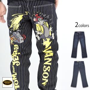 VANSON（バンソン） ジーンズ エンブレムウィング 刺繍 ダメージ加工