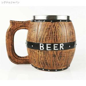 ビアジョッキ ビール ジョッキ 酒器 マグカップ 550ml ステンレススチールカップ 樽型 ワイン コーヒー ミルク 紅茶 飲料