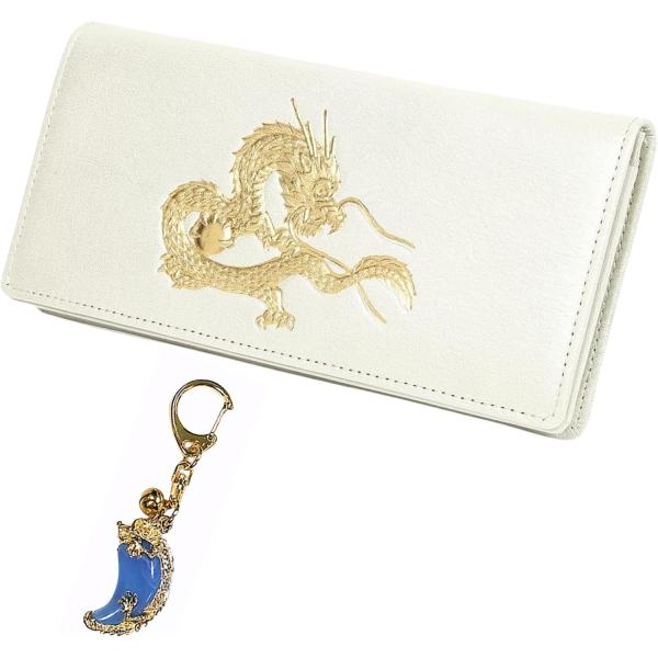 風水 皇帝龍 本革 長財布 日本製 本金箔押し 龍 牛革 金運 財布 金運アップ メンズ シャンパン...
