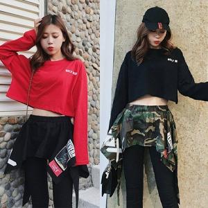 へそ出しトップス 韓国 レディース長袖カットソー Tシャツ の商品一覧 Tシャツ カットソー トップス ファッション 通販 Yahoo ショッピング