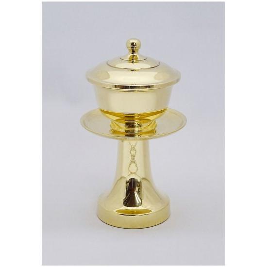 【寺院仏具】　茶湯器　 真鍮製　ミガキ仕上げ　 高さ30cm（1尺） 献茶湯　洒水器