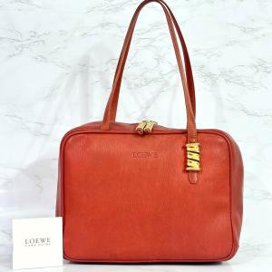 ロエベ LOEWE ショルダーバッグ 肩掛け ベラスケス オレンジ レザー　1-29003｜sakustore