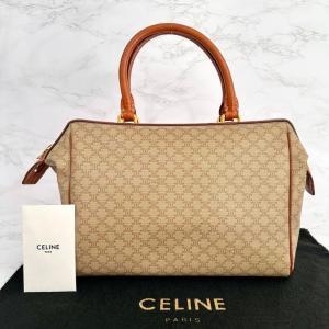 《大特価！》 セリーヌ CELINE ボストンバッグ マカダム トリオンフ レザー 36-22184