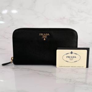 《大特価！》 プラダ PRADA 長財布 サフィアーノ レザー ロゴ ブラック 8-00005｜sakustore