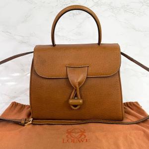 ロエベ LOEWE ハンドバッグ 2way トグル ブラウン レザー 8-17111｜sakustore