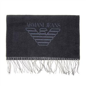 アルマーニジーンズ ARMANI JEANS マフラー 934102 CD714 00020 メンズ ウール カシミア カシミヤ 混紡 ストール スカーフ ブラック｜salada-bowl