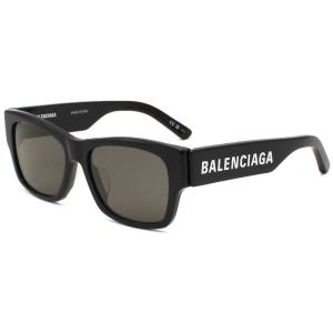 バレンシアガ BALENCIAGA サングラス アジアンフィット UVカット BB0262SA-001 アイウェア スクエア メンズ レディース ユニセックス ブラック+グレー｜salada-bowl
