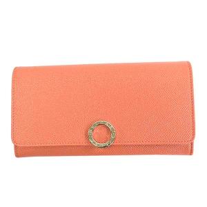 ブルガリ BVLGARI 財布 長財布 フラップ長財布 289059 ブルガリブルガリ ロゴクリップ SILKY CORAL コーラル｜salada-bowl