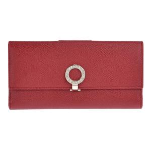 ブルガリ BVLGARI 財布 長財布 二つ折り長財布 33744 ブルガリブルガリ ロゴクリップ RUBY RED レッド｜salada-bowl