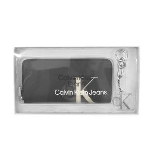 カルバンクラインジーンズ Calvin Klein Jeans CK 財布 長財布+キーリングセット ラウンドファスナー キーホルダー K60K608978 BDS BLACK ブラック｜salada-bowl