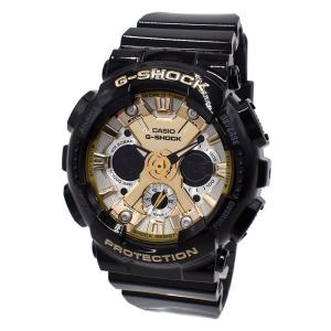 カシオ CASIO 腕時計 G-SHOCK Gショック GMA-S120GB-1A ANALOG-DIGITAL アナデジ時計 メンズ レディース ブラック+シルバー+ゴールド 海外正規品｜salada-bowl