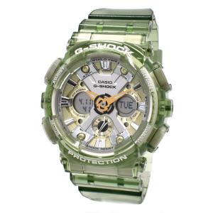 カシオ CASIO 腕時計 G-SHOCK Gショック GMA-S120GS-3A ANALOG-DIGITAL アナデジ時計 メンズ レディース グリーン+シルバー+ゴールド 海外正規品｜salada-bowl