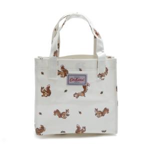 キャスキッドソン Cath Kidston トートバッグ 1009675 106130818082102 SMALL BOOKBAG スモール ブックバッグ CREAM＋GARDEN SQUIRRELS アイボリー系＋リス柄｜salada-bowl