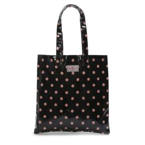 キャスキッドソン Cath Kidston トートバッグ 1029963 106224718296102 SHINY BOOKBAG  シャイニー ブックバッグ ショルダーバッグ ブラック＋ドット柄｜salada-bowl