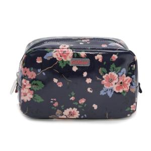 キャスキッドソン Cath Kidston ポーチ 化粧ポーチ コスメポーチ 1030082 106225018295102 COSMETIC BAG コスメティック バッグ ネイビー＋ローズ柄｜salada-bowl