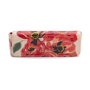 キャスキッドソン Cath Kidston メガネケース 1065862 106383218646102 GLASSES CASE PEACH/RED ARCHIVE ROSE ピンク系+レッド系ローズ柄｜salada-bowl