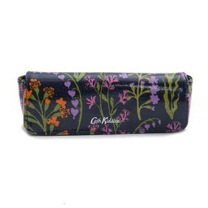 キャスキッドソン Cath Kidston メガネケース 1065886 106383418619102 GLASSES CASE NAVY PAPER PANSIES ネイビー系+パンジー柄マルチカラー｜salada-bowl