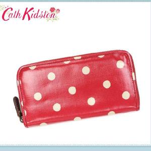 キャスキッドソン 長財布 ラウンドファスナー POPPY RED/SPOT 【CATH KIDSTON キャスキッドソン 財布 さいふ】 レディース｜salada-bowl