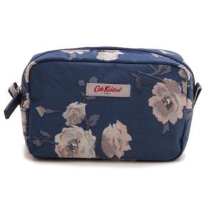 キャスキッドソン Cath Kidston ポーチ コスメポーチ メイクポーチ トラベルポーチ Small Travel Pouch Navy Island Bunch フラワー柄ネイビー系マルチ 756457｜salada-bowl