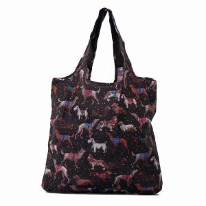 キャスキッドソン Cath Kidston バッグ エコバッグ トートバッグ 777230 Foldaway Shopper フォルダウェイ ショッパー 犬柄ブラック系マルチ｜salada-bowl