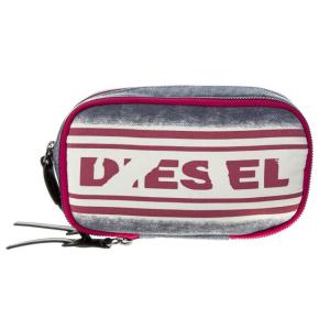 ディーゼル DIESEL ポーチ X05637 P0416 H6813 HI-SOKAA コスメポーチ 化粧ポーチ 小物入れ BLUE DENIM-BLEACH＋DENIM-RED ブルーグレー系＋レッドピンク系