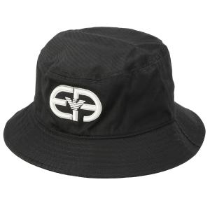 エンポリオアルマーニ EMPORIO ARMANI バケットハット 帽子 6278672R554-00020 バケハ レディース ブラック｜salada-bowl