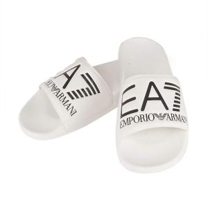 エンポリオアルマーニ EMPORIO ARMANI EA7 ロゴ ビーチサンダル SLIPPER スリッパ シャワーサンダル 26.5cm ホワイト＋ブラック XCP001 XCC22 00001 42｜salada-bowl