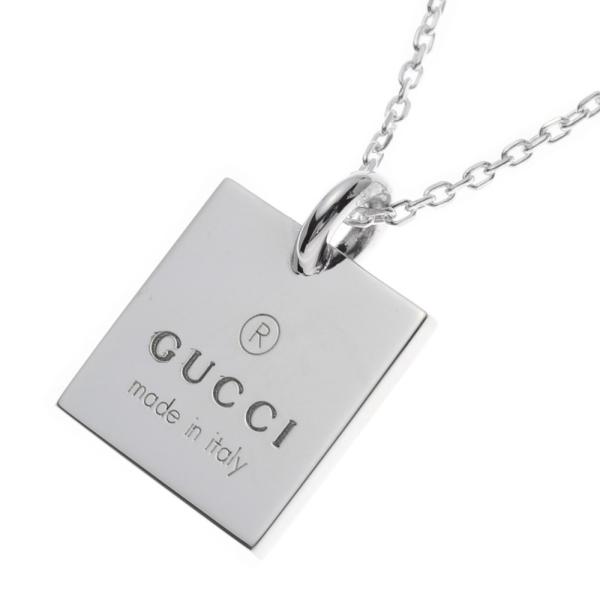 グッチ GUCCI スクエアモチーフ シルバー ネックレス ペンダント 223869 j8400 8...