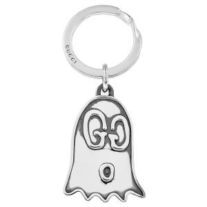 グッチ GUCCI キーリング キーホルダー GHOST KEYRING BLK SLV 478650 J8400 0701 レディース メンズ シルバー｜salada-bowl