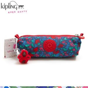 キプリング kipling ペンポーチ 小物入れ ブラシケース 化粧ポーチ ブランド レディース 機能的 FREEDOM ブルー＋レッド＋ピンク＋グリーン系マルチカラー｜salada-bowl