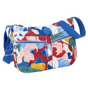 キプリング kipling バッグ ショルダーバッグ 肩掛けバッグ 斜め掛けバッグ KI5034 W26 レディース ボタニカルプリント ブルー+マルチカラー｜salada-bowl