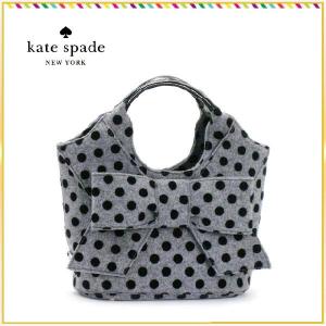 ケイトスペード バッグ ハンドバッグ トートバッグ レディース 新作 kate spade 人気 ショルダーバッグ グレー リボン ドット柄｜salada-bowl