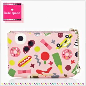 ケイトスペード Kate Spade×DARCELコラボ SMALL FLAT POUCH チェーン付きポーチ コインケース 小銭入れ コスメポーチ ブランド おしゃれ 化粧ポーチ かわいい｜salada-bowl