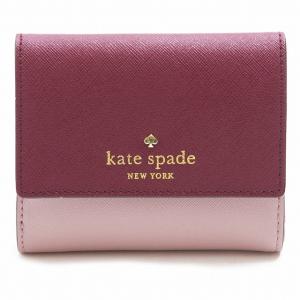 ケイトスペード 財布 kate spade NEW YORK CEDAR STREET シーダー ストリート 小銭入れ 二つ折り財布 レザー PWRU4448-963 PNKBN+MERL ローズピンク+ボルドー｜salada-bowl