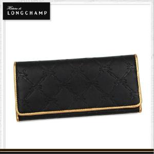 ロンシャン 長財布 二つ折り財布 レディース メンズ さいふ 長札 新作 ブランド Longchamp ブラック｜salada-bowl