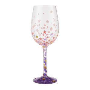 ロリータ LOLITA グラス ワイングラス 食器 コップ 6010157 Stars-a-Million スターズアミリオン 星 パープル系マルチカラー｜salada-bowl