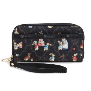 レスポートサック LeSportsac 長財布 3462 U230 TECH WALLET WRISTLET テック ウォレット リストレット HAPPY BIRTHDAY PETER ブラック系 ピーターラビット｜salada-bowl