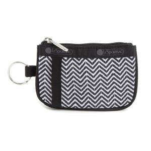 レスポートサック LeSportsac コインケース 小銭入れ マルチケース ミニポーチ 4009 E784 KEY CARD HOLDER キーカードホルダー CLASSIC HERRING BONE ブラック系｜salada-bowl