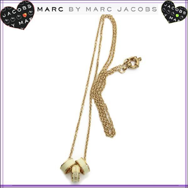 Marc by Marc Jacobs マークバイマークジェイコブス 3連リングネックレス クリーム...