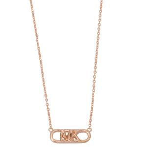 マイケルコース Michael Kors ネックレス ペンダント アクセサリー MKC164200791 anmk00263l MKロゴ EMPIRE LOGO CHAIN LINK NECKLACE ローズゴールド｜salada-bowl