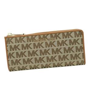 マイケルコース MICHAEL KORS アウトレット 財布 長財布 L字ファスナー 35T9GTVZ3J JET SET TRAVEL LG THREE QTR ZIP BG/EBONY ブラウン系｜salada-bowl