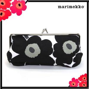 マリメッコ ポーチ がま口 ウニッコ marimekko メガネケース かわいい レディース ブランド コットンパース 小物入れ 財布 027003 030｜salada-bowl