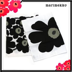 マリメッコ ティータオル ウニッコ marimekko キッチンクロス 2枚セット ふきん 066943 030 ホワイト/ブラック｜salada-bowl