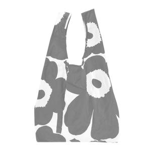 マリメッコ marimekko バッグ トートバッグ エコバッグ ショッピングバッグ 折りたたみ 91492 190 SMART BAG スマートバッグ PIENI UNIKKO ホワイト+ブラック｜salada-bowl