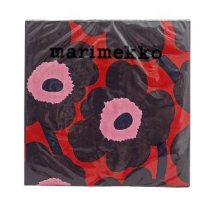 マリメッコ marimekko ペーパーナプキン 紙ナプキン ランチサイズ ihr 20枚 552614 UNIKKO ウニッコ レッド+パープル系 北欧｜salada-bowl