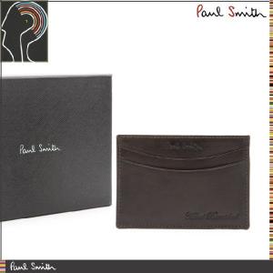 ポールスミス 名刺入れ メンズ ブランド paul smith カードケース レディース 革 チョコレートブラウン 1772 w275 c｜salada-bowl