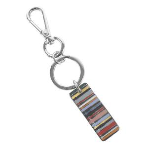 ポール スミス Paul Smith キーリング M1AKEYR 92 マルチカラー MEN KEYRING STRIPE TAG｜salada-bowl