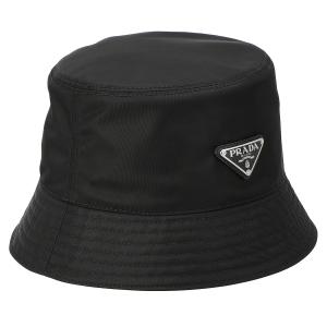 プラダ PRADA 帽子 バケットハット ハット 1HC137 TES/NER/M バケハ レディース メンズ ブラック｜salada-bowl
